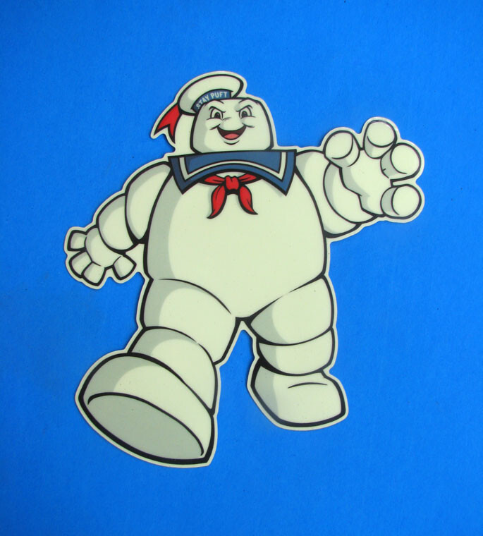 Stay Puft GLOW IN THE DARK Vinyl Sticker 5" Skateboard Decal Real Ghostbusters