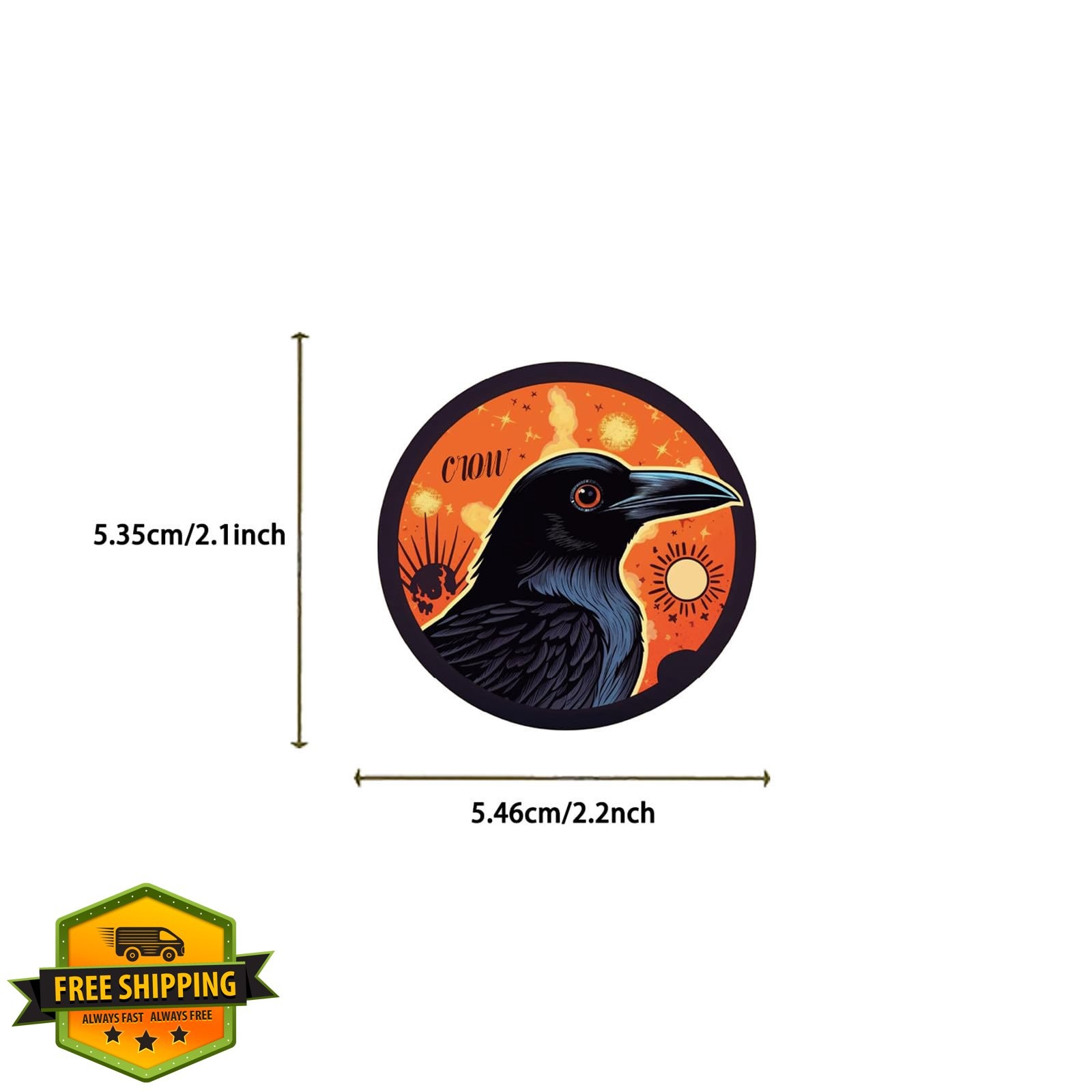50 Gothic Crow Raven Stickers Waterproof Vinyl Halloween Party