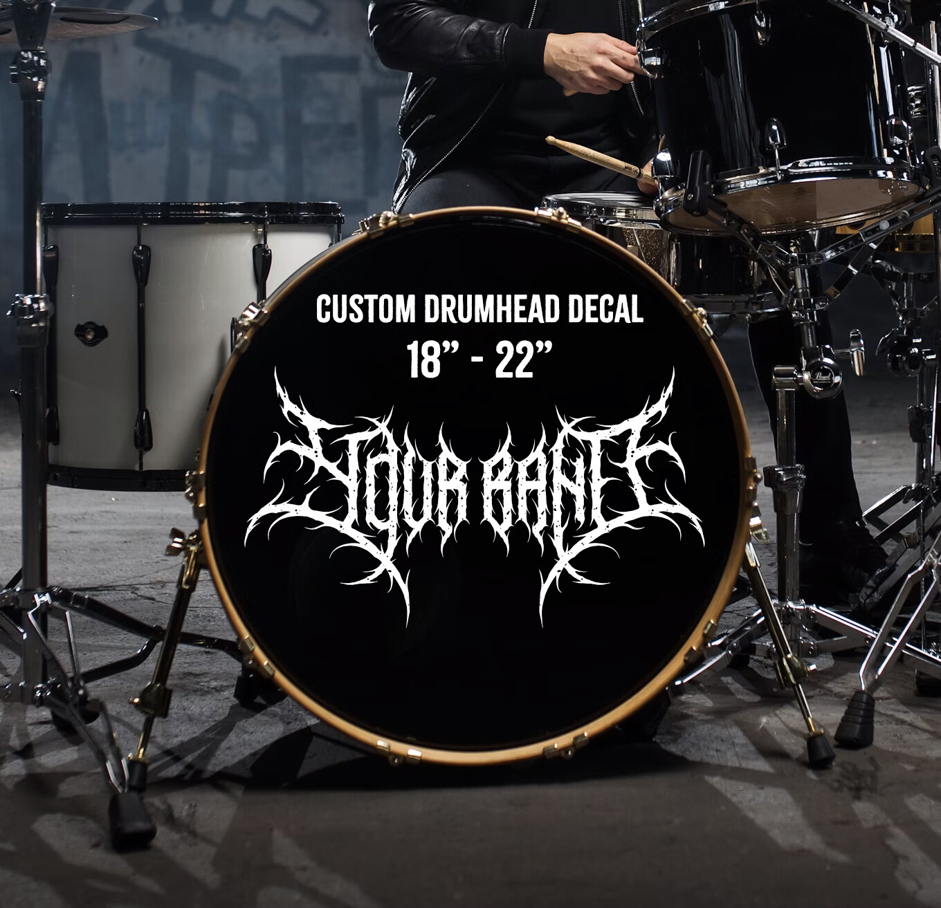 Custom Bass Drum Decal – Design Your Own Bass Drum Head for Your Band