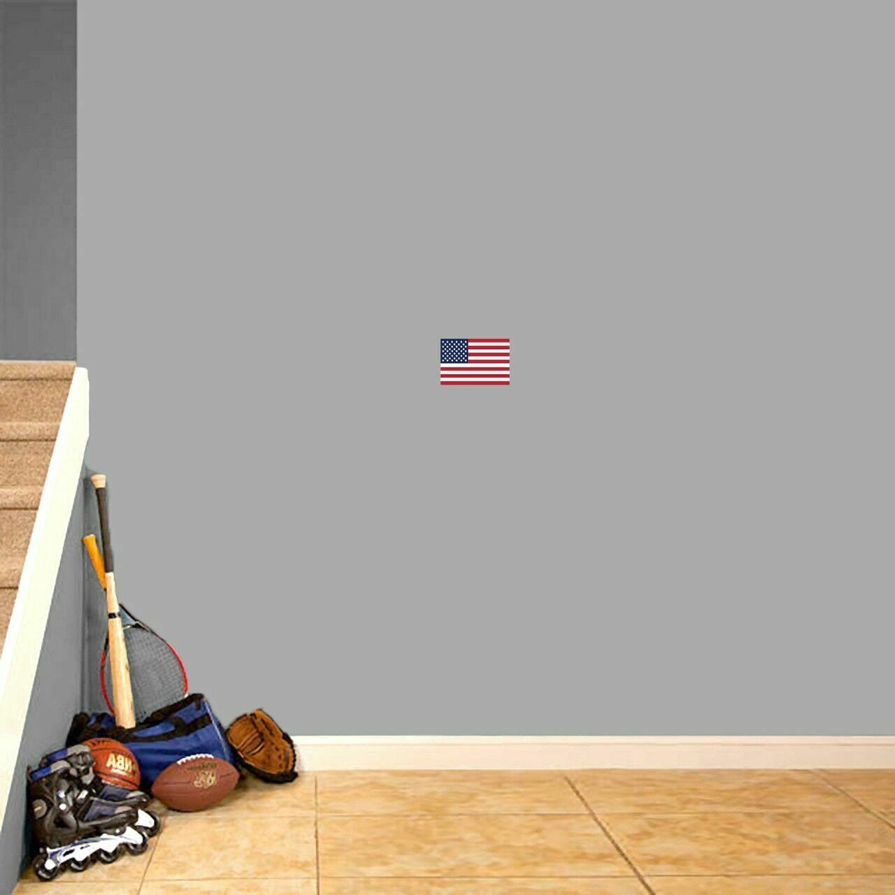 American Flag Printed Wall Decal – Patriotic Military Stars and Stripes Flags