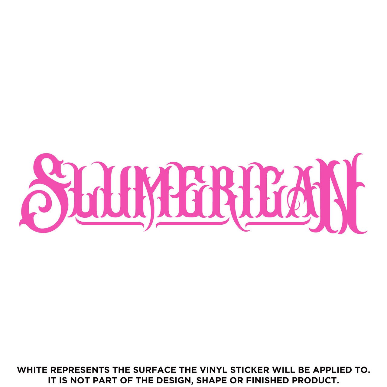 Slumerican Text, Die Cut High Quality Vinyl Sticker Decal