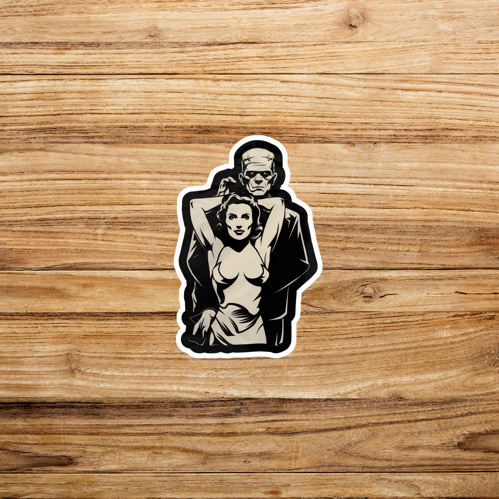 Retro Frankenstein & Bride Halloween Horror Sticker Decal #2864