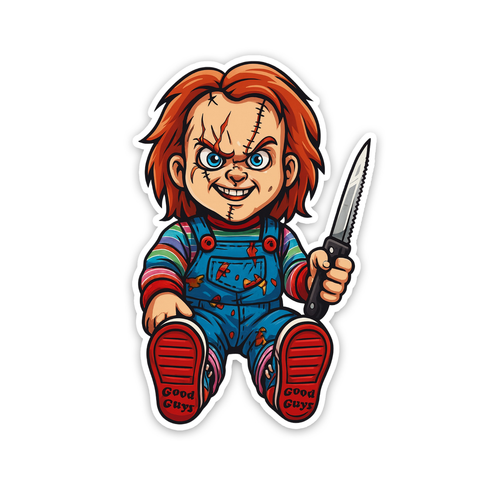 Chucky Doll Sticker 4 Inch Vinyl Decal Child's Play Horror Movie