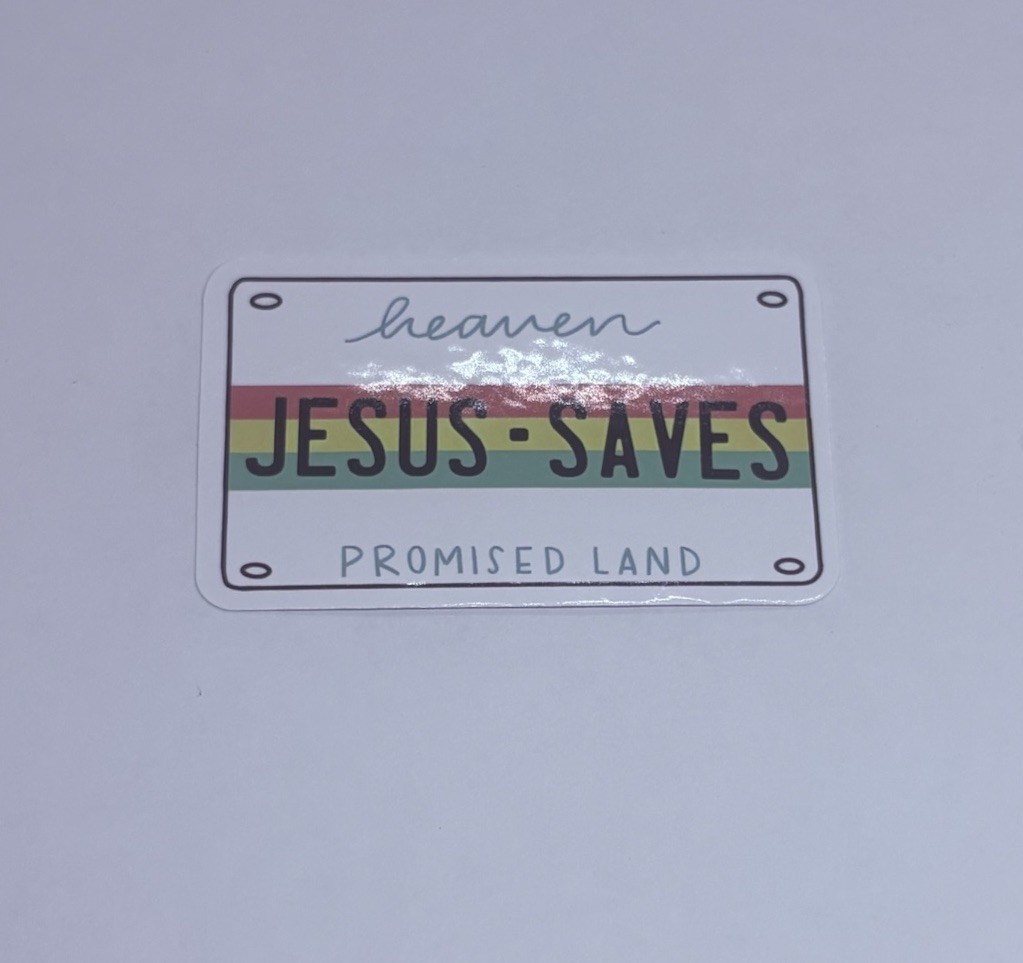 Jesus Saves Novelty License Plate Sticker Art Decor Decal Vinyl Souvenir Tc6