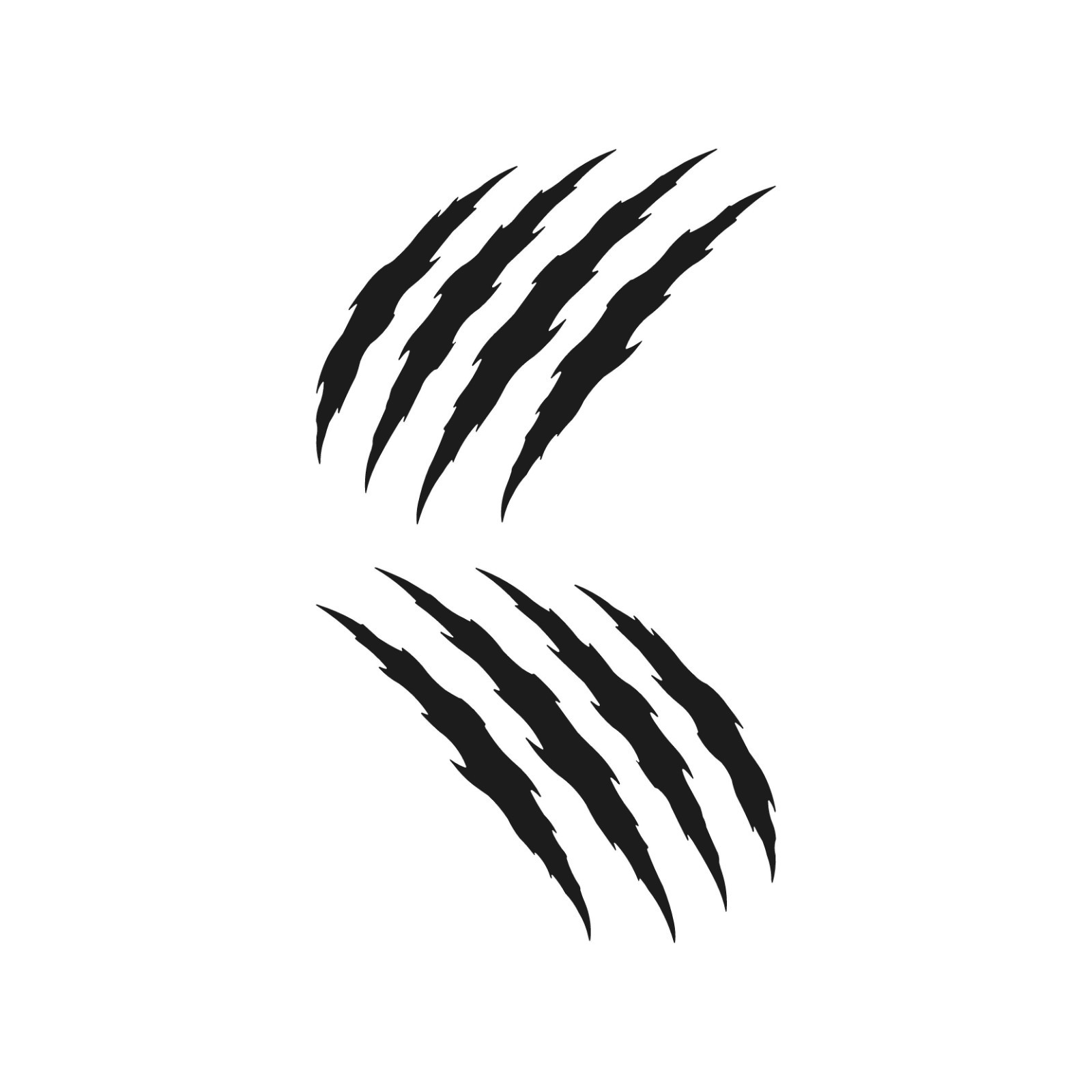 2 Claw scratch mark Vinyl Decal Car left and right monster claw Laptop Sticker