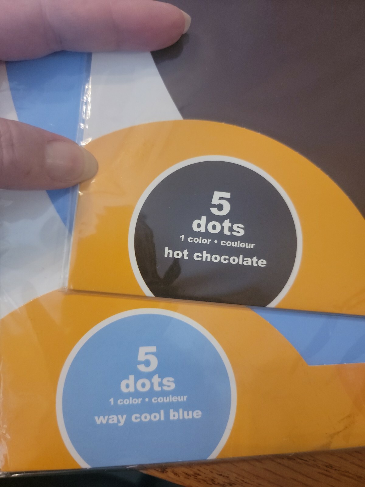 Brewster Wall Pops! 5 Dots 1 Color Stylin (2)Brown & (2)Blue 13” circles (5/pkg)