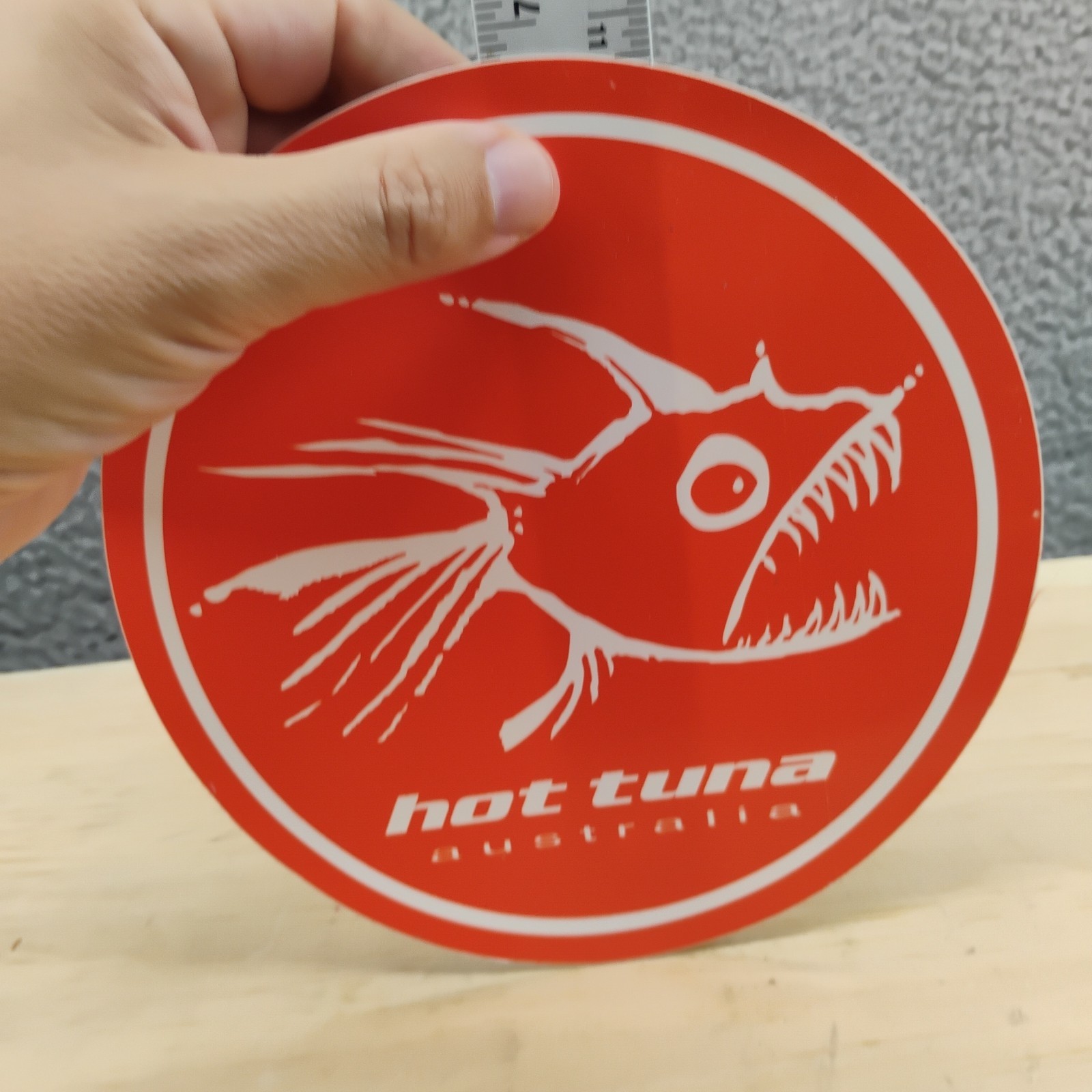 Vintage Hot Tuna Orange 7" Skate Surf Circular Sticker