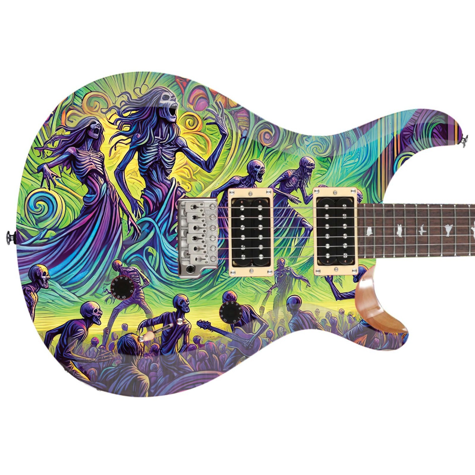 Guitar, Bass Custom Skin Wrap 'The Night of Dance' Laminated Vinyl Sticker Decal