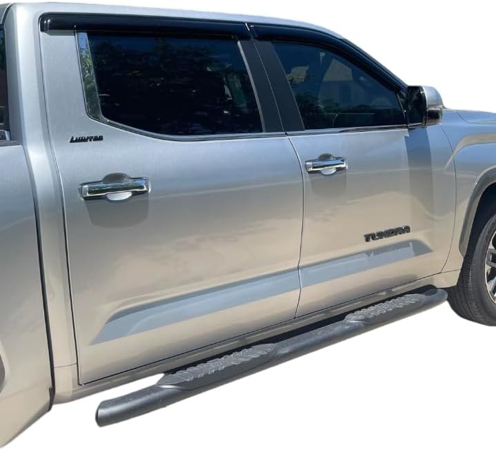 2022-2026 Tape-On Rain Guards for Toyota Tundra CrewMax Side Window Visor Deflec
