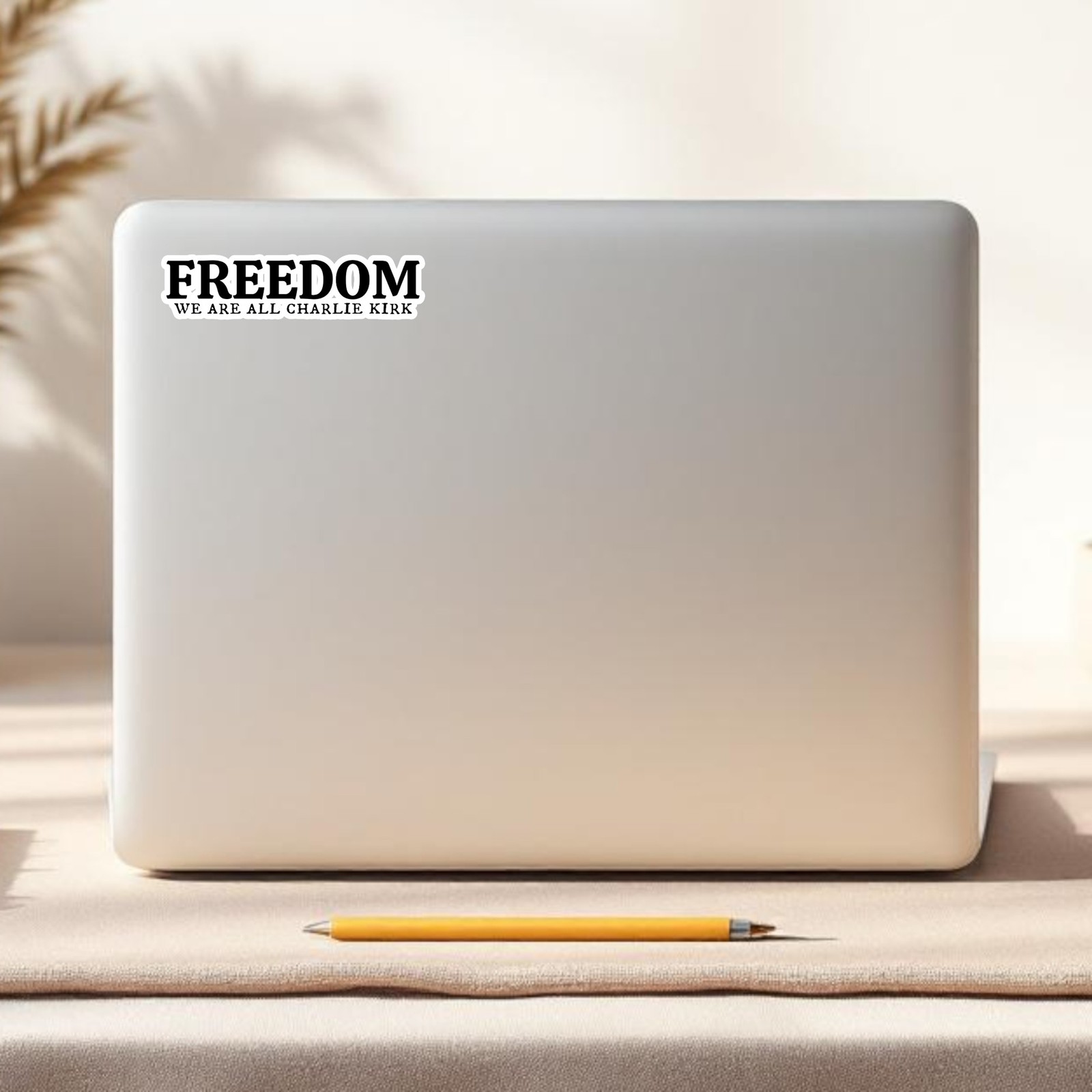 Charlie Kirk Freedom Vinyl Decal Sticker – Conservative Christian Patriotic Gift