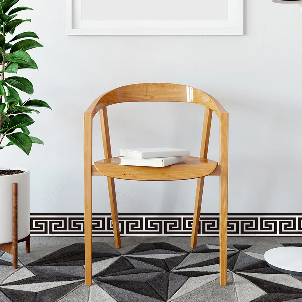 10*200cm Geometric Pattern Waist Lines Self -Adhesive Waterproof Removable Wall