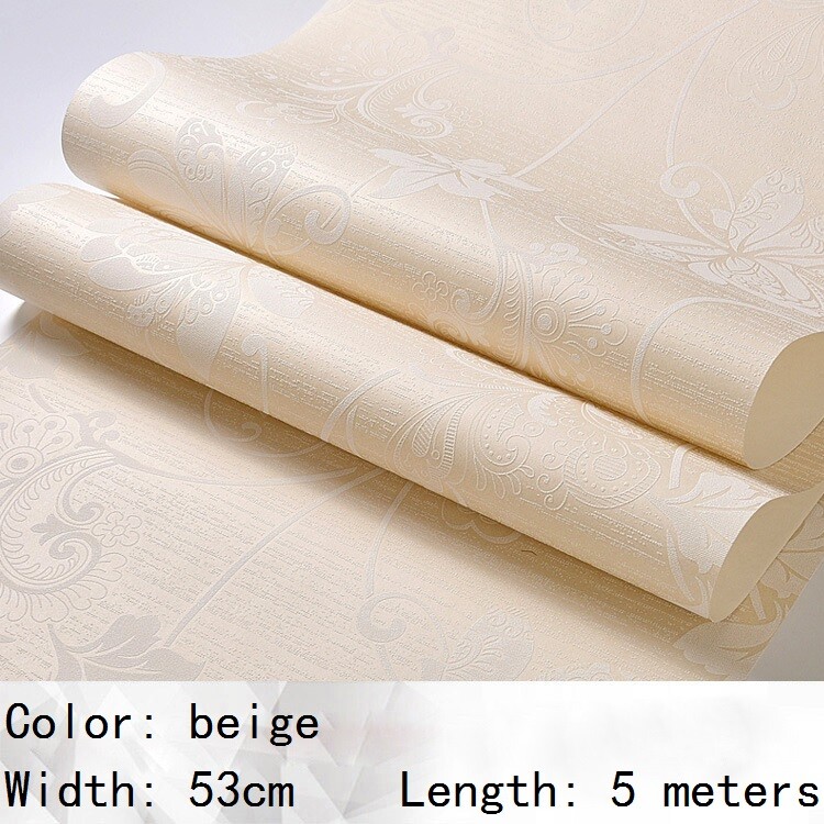 5M Wallpaper Self-adhesive Wall Sticker Decor Embossed Textured Floral Home Arts