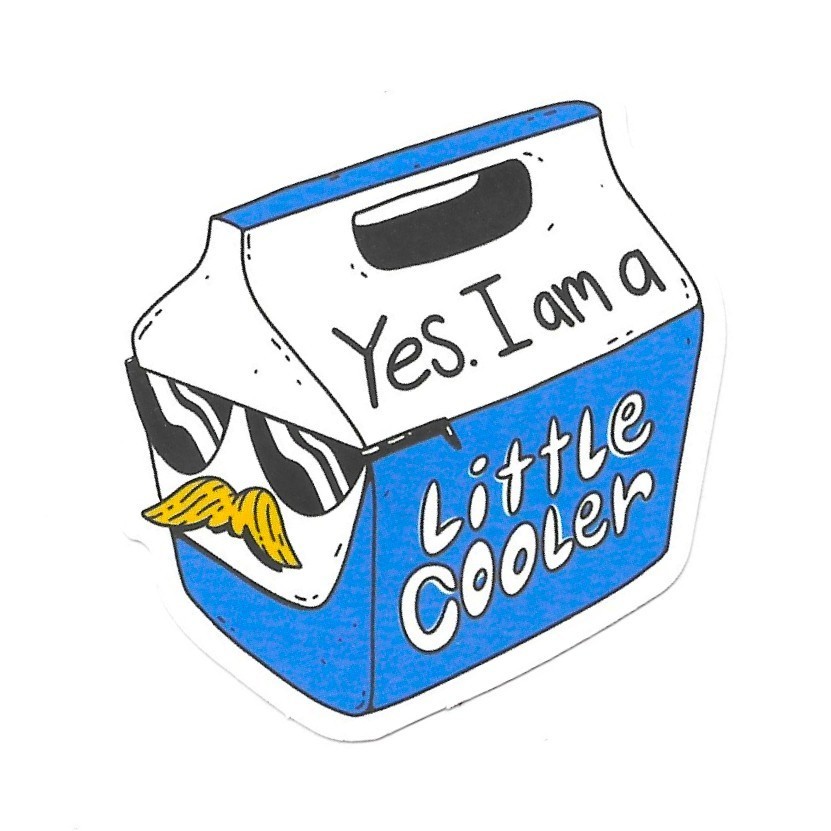 Yes I'm a Little Cooler Vinyl Sticker Funny Pun Decal Laptop Lunch Box Gear