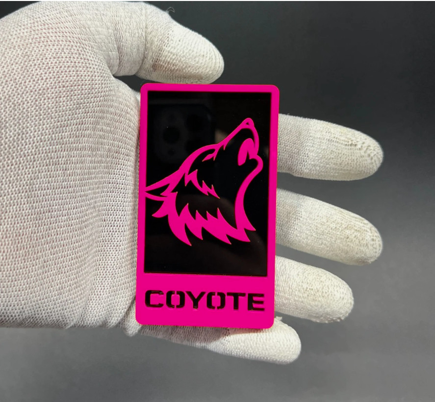 Coyote PINK – BLACK Car Badge Emblem Grill – Trunk Aggressive Racing Tailgate