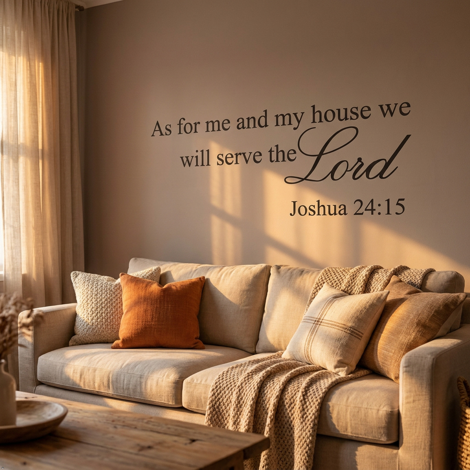 As for Me and My House Joshua 24:15 Vinyl Wall Art Quote decal Bible Verse