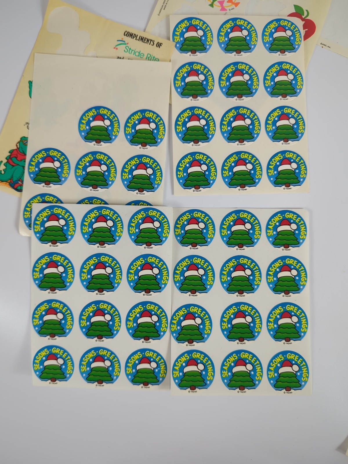 Mixed Lot Vintage 90s Sticker Sheets Animals Hearts Holiday Dinosaur
