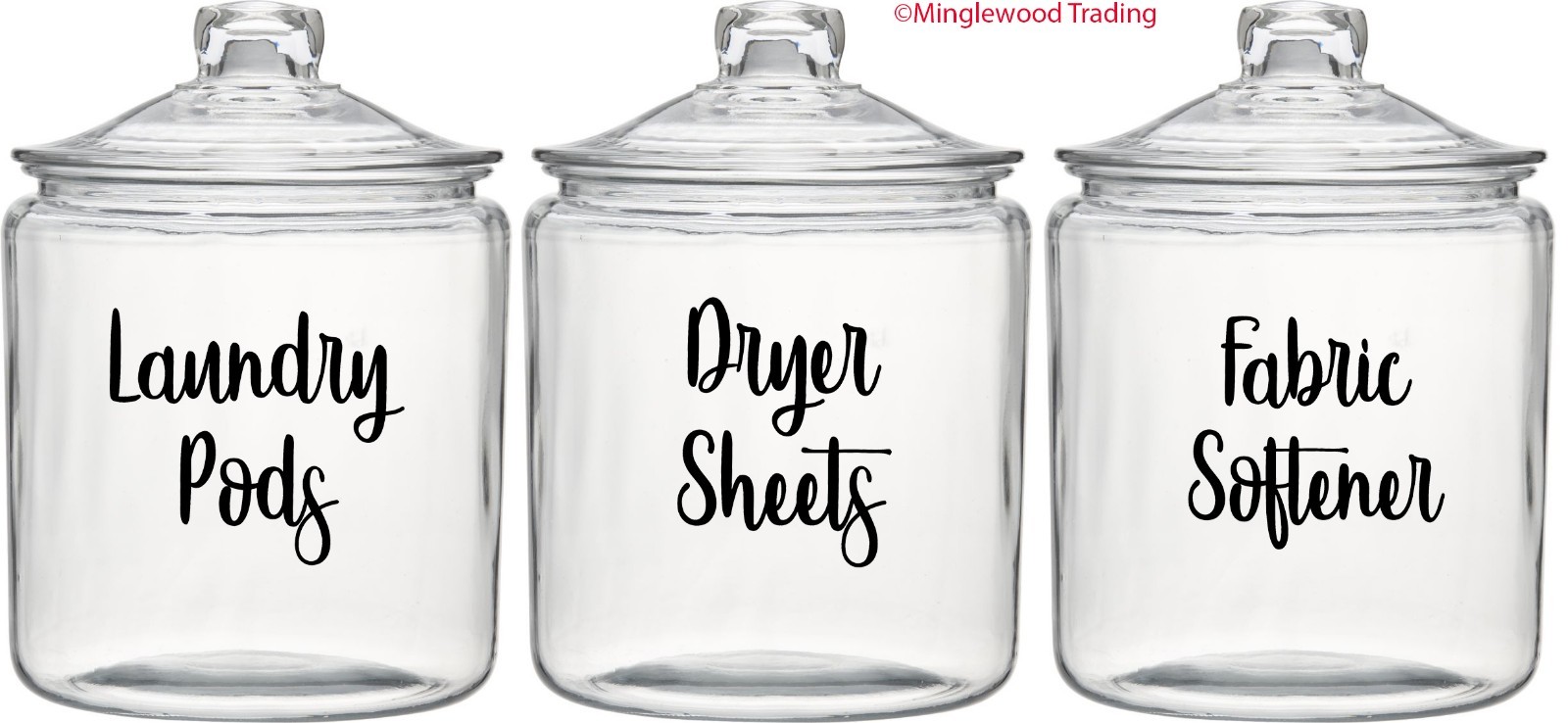 Laundry Room V4 Set Vinyl Decals | Laundry Pods | Fabric Softener | Dryer Sheets