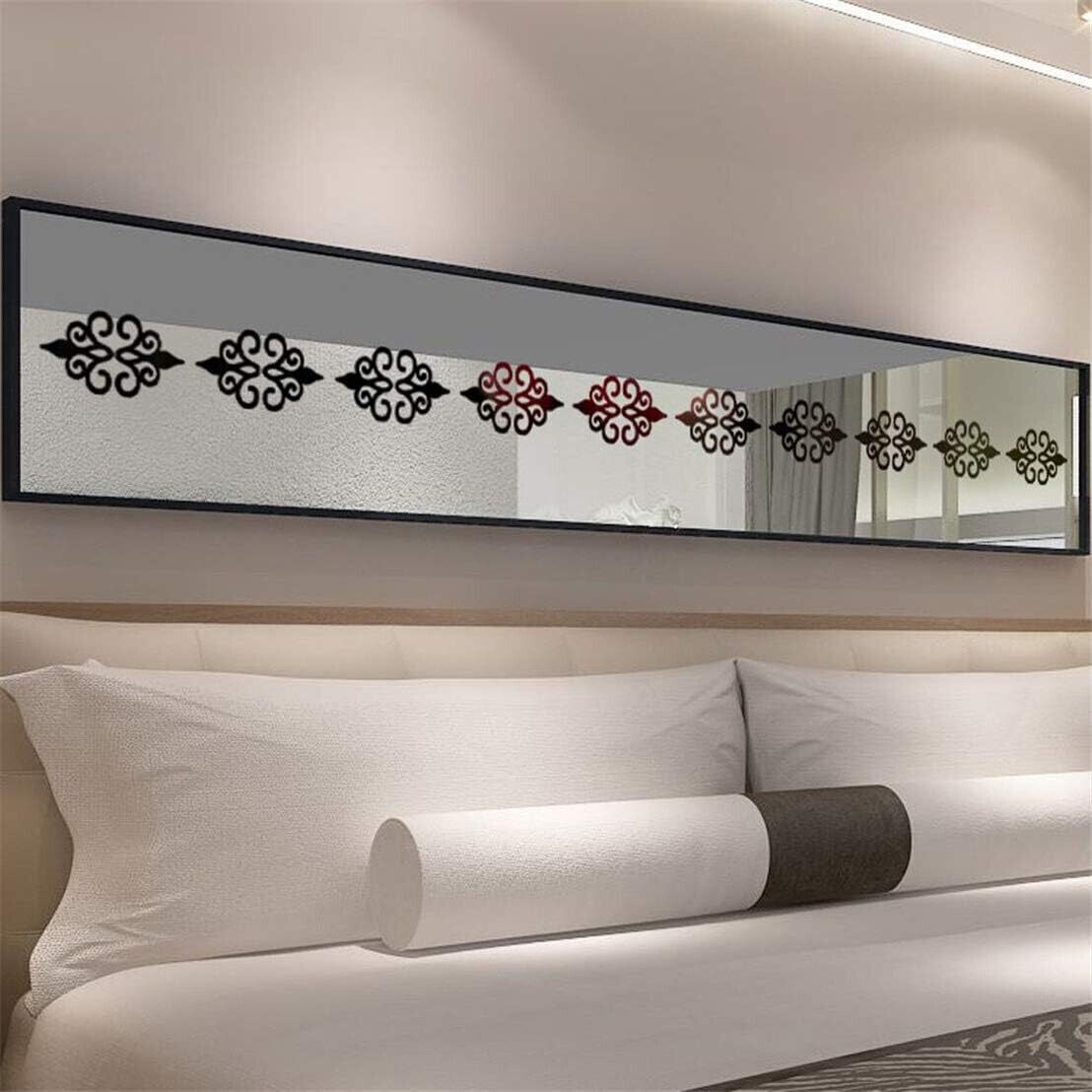 20pc 3D Acrylic Mirror Flower Wall Stickers Art Mural Decal Home Decor Removable