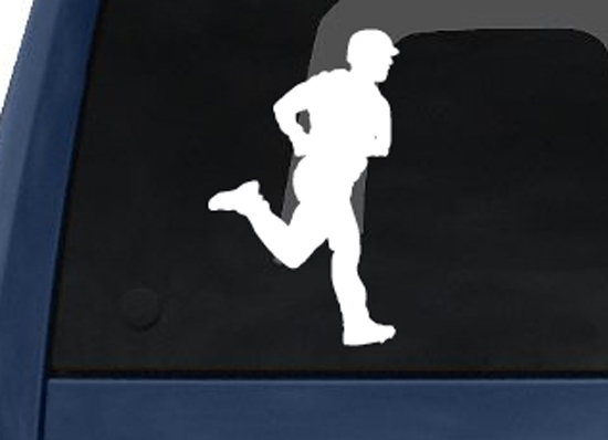 Sports Silhouette- Baseball Player Running Version 1 – Car Tablet Vinyl Decal
