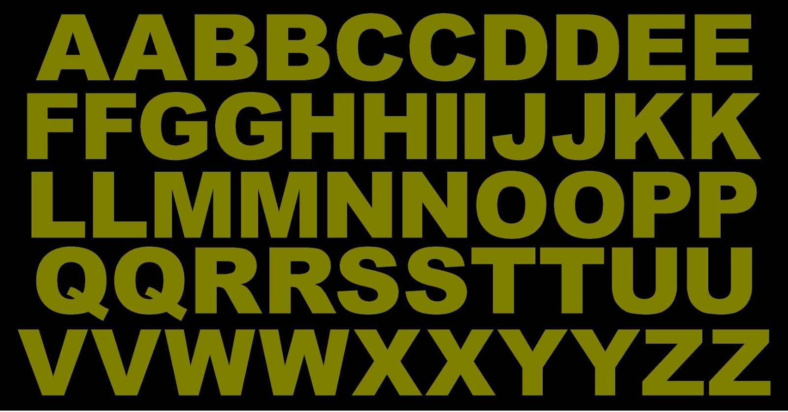 A B C Lettering Alphabet Die Cut Vinyl Decals Waterproof Many Colors and Sizes