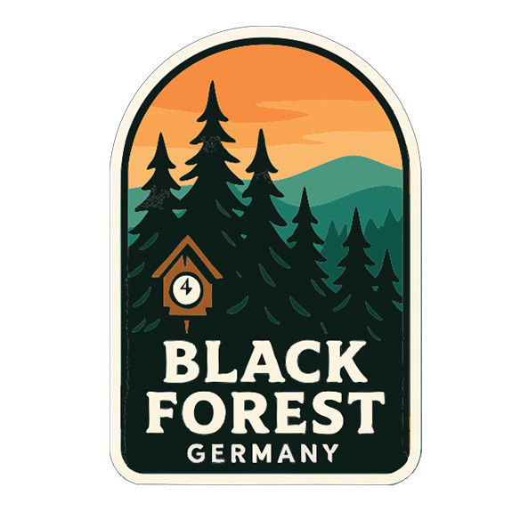 Black Forest Germany Sticker Decal Vinyl Die-Cut Symbolic Landmark Design