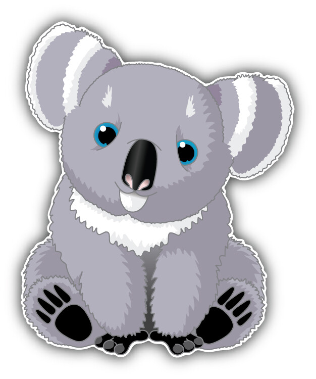 Cute Koala Bear Car Bumper Sticker Decal