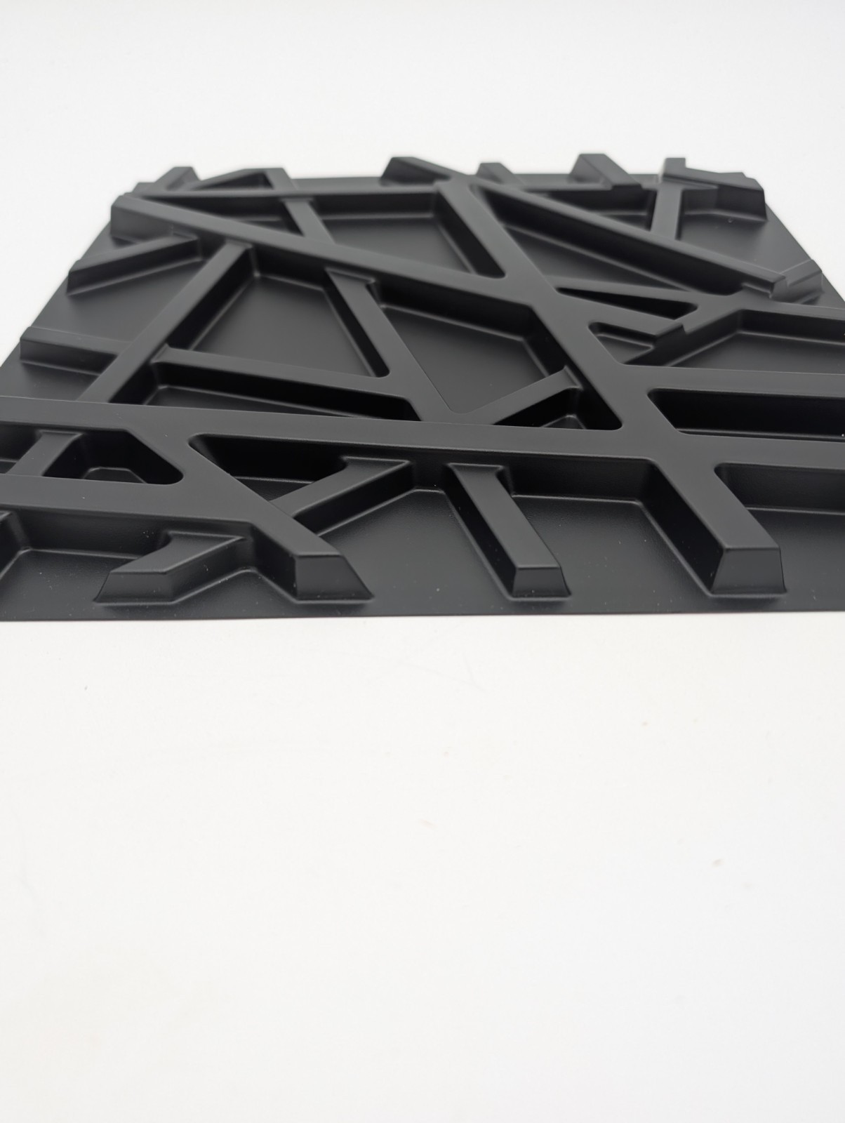 12"x12" Paintable 3D Wall Panels – Black Accent for Living Room & Gaming 30 Pk