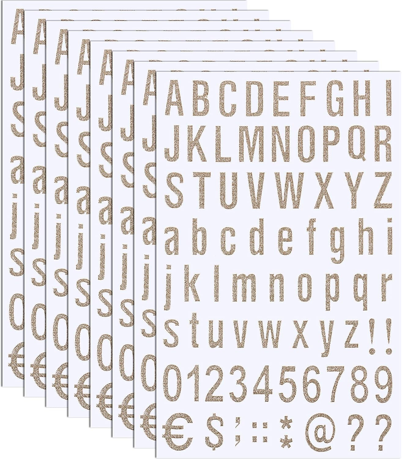 8 Sheets Self Adhesive Vinyl Letters Numbers Kit, Mailbox Numbers Sticker for Ma