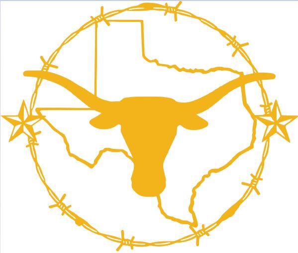 Texas Longhorn custom made vinyl decal for Yeti, Rtic, tumbler, car, etc.