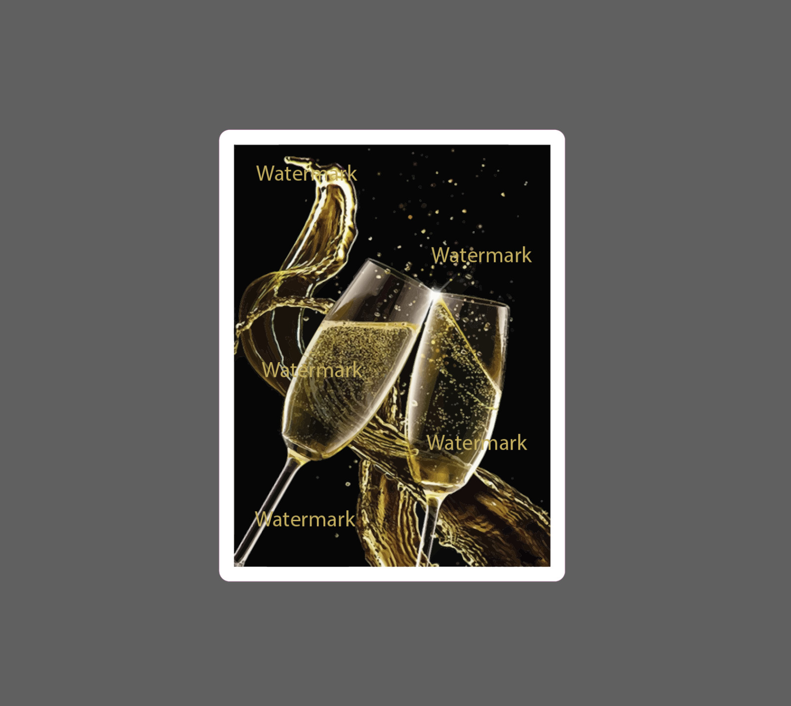 Champagne Sticker Cheers Party Waterproof – Buy Any 4 For $1.75 EACH Storewide!