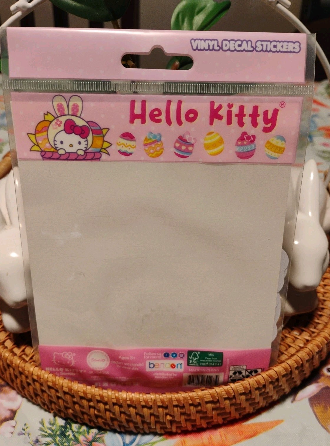 Hello Kitty Easter Vinyl Sticker Pack 18 Vinyl Sticker Decals (NEW IN PACK)