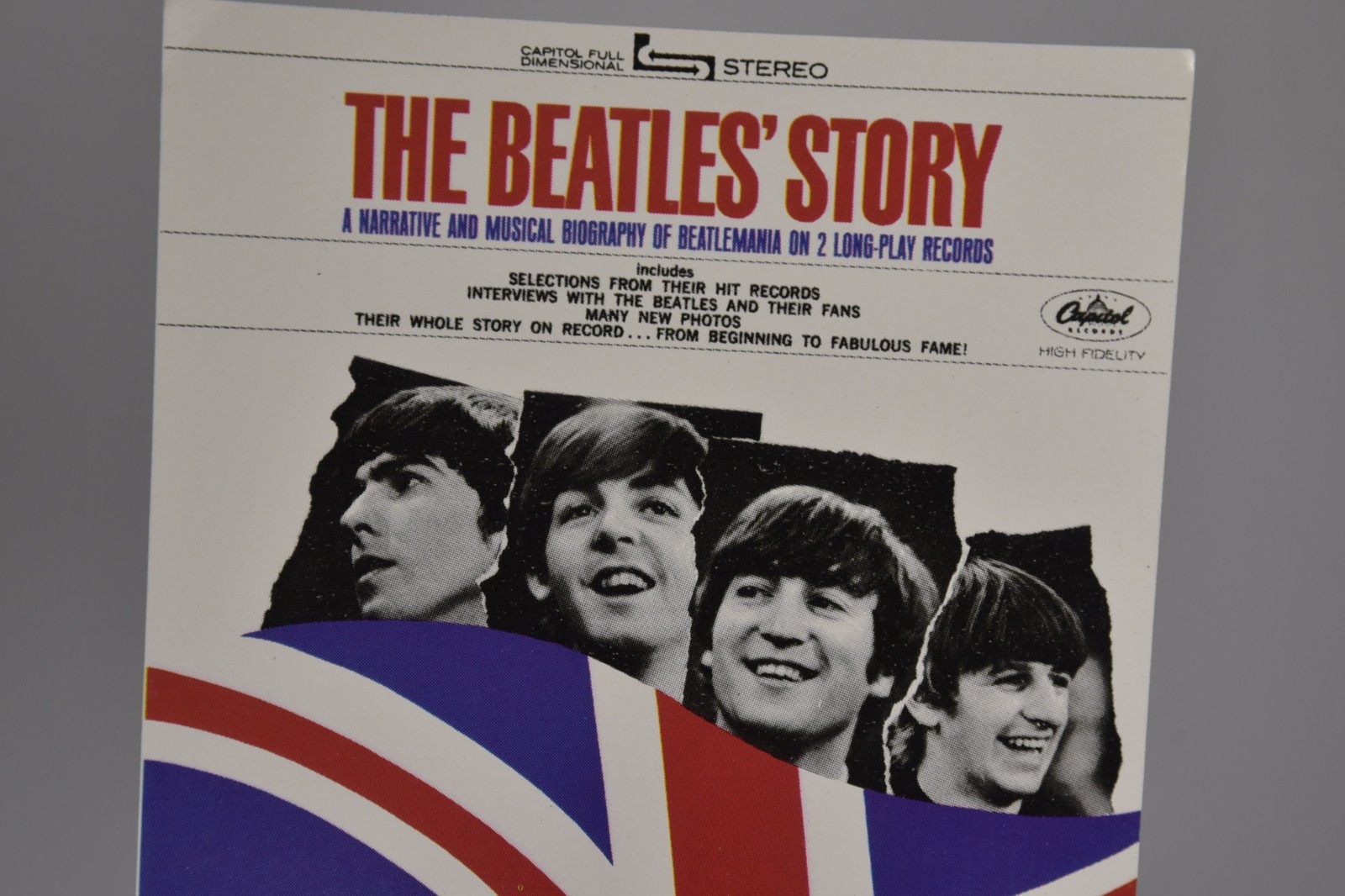 Vintage The Beatles' Story Album Cover Art 6" Art Print 45 Record Paper ONLY
