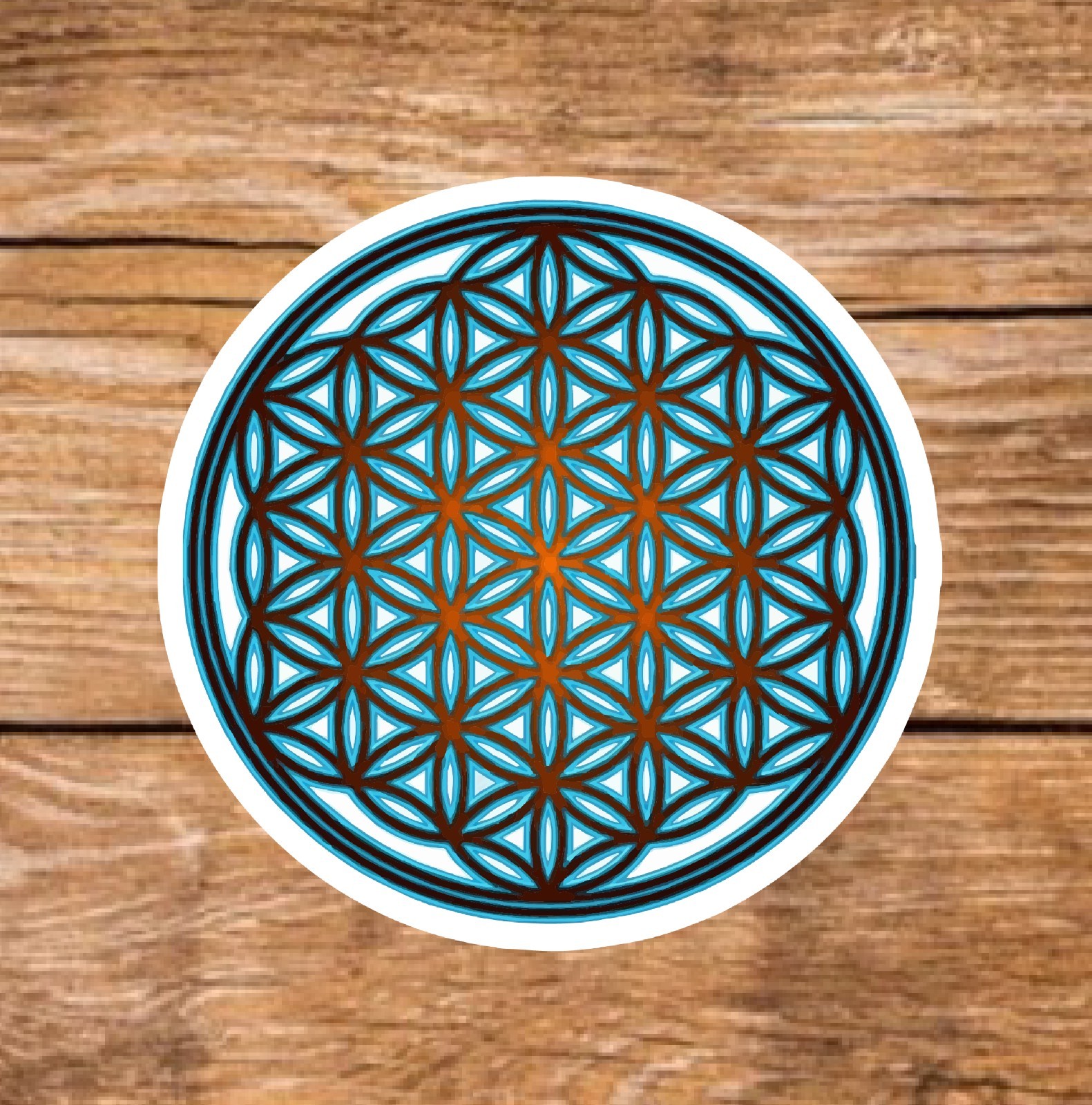 Meditation (8 Sticker Set) 3in, Waterproof, Glossy Finish Vinyl.