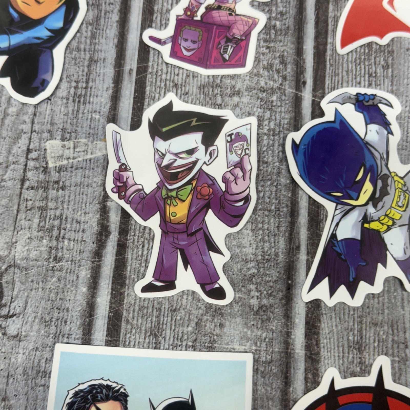 Batman Sticker Lot Of 18 Joker Harley Quinn Robin Water Bottle Laptop Fun DC Art