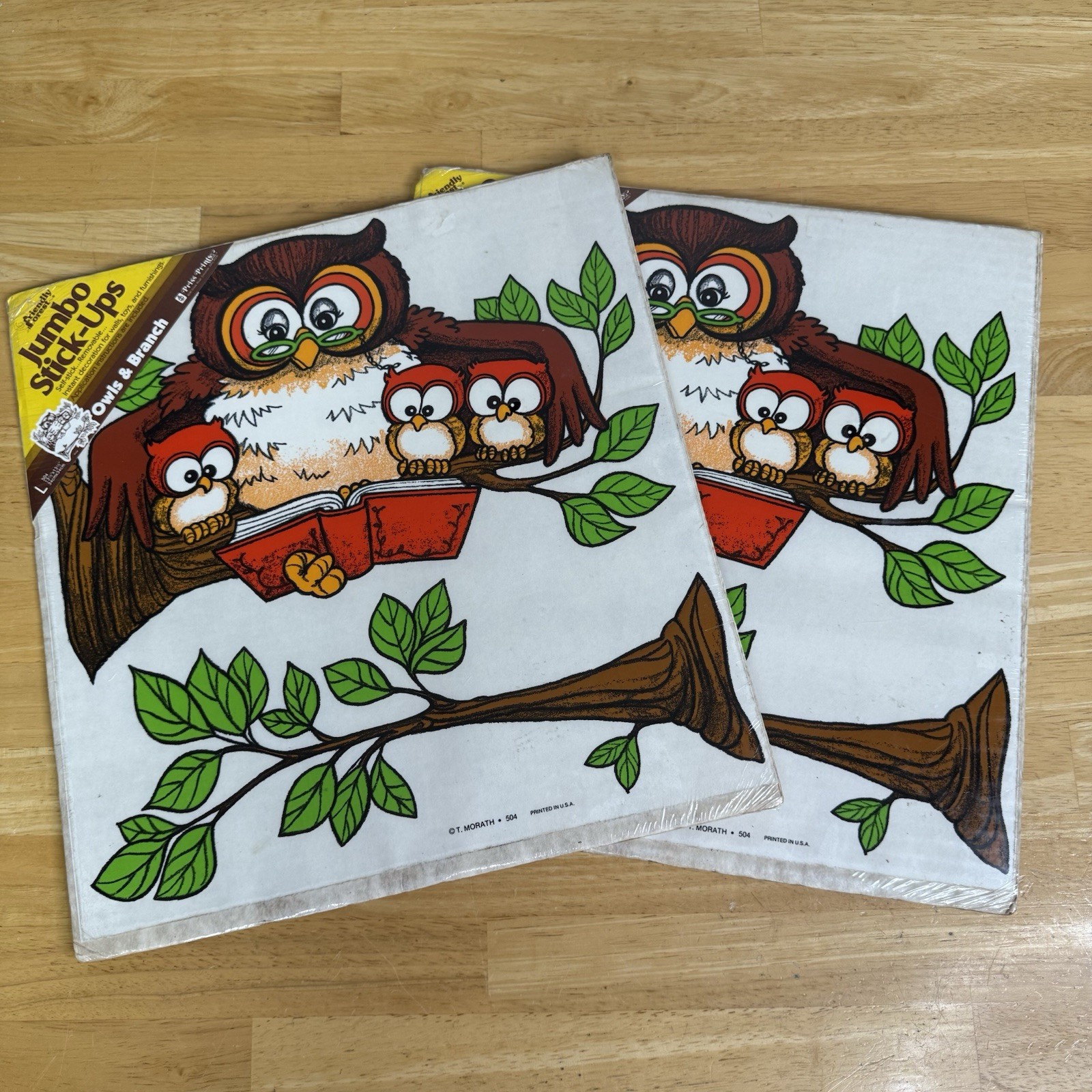 1980s Owls Priss Prints Room Decoration Wall Decals Vintage Retro Classroom Play