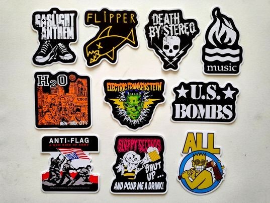 Punk Rock Bands Vinyl Sticker Set 29 (10) Alternative Indie Hardcore Grunge H20