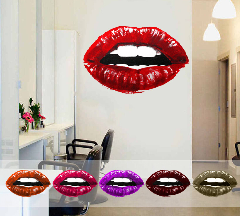 Lips Sticker Mouth Wall art Lips Fashion Decal for car Kiss