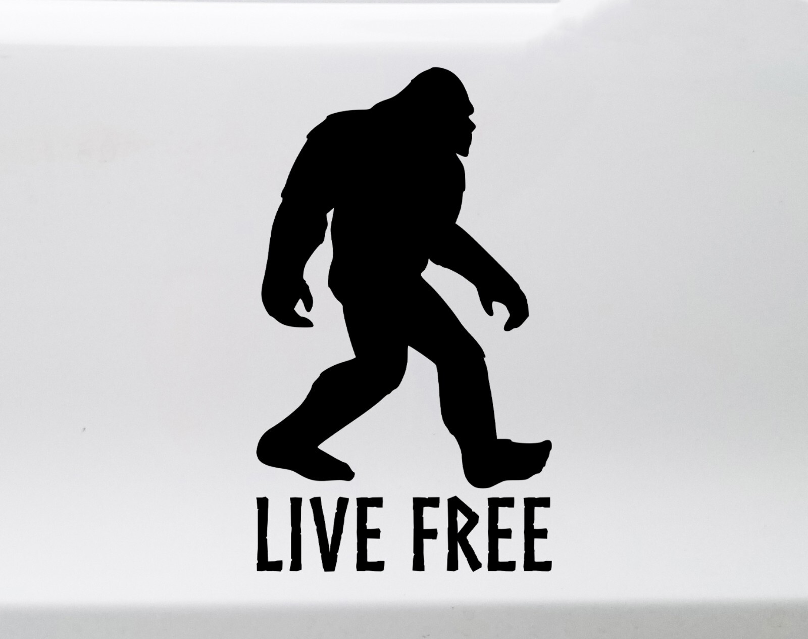 Bigfoot Live Free Vinyl Decal V2 – Cryptid PNW Sasquatch – Die Cut Sticker