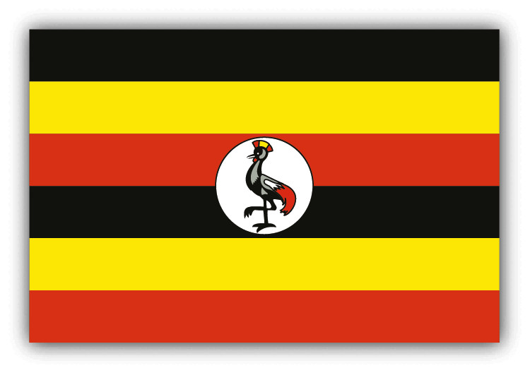 Uganda Flag Car Bumper Sticker Decal