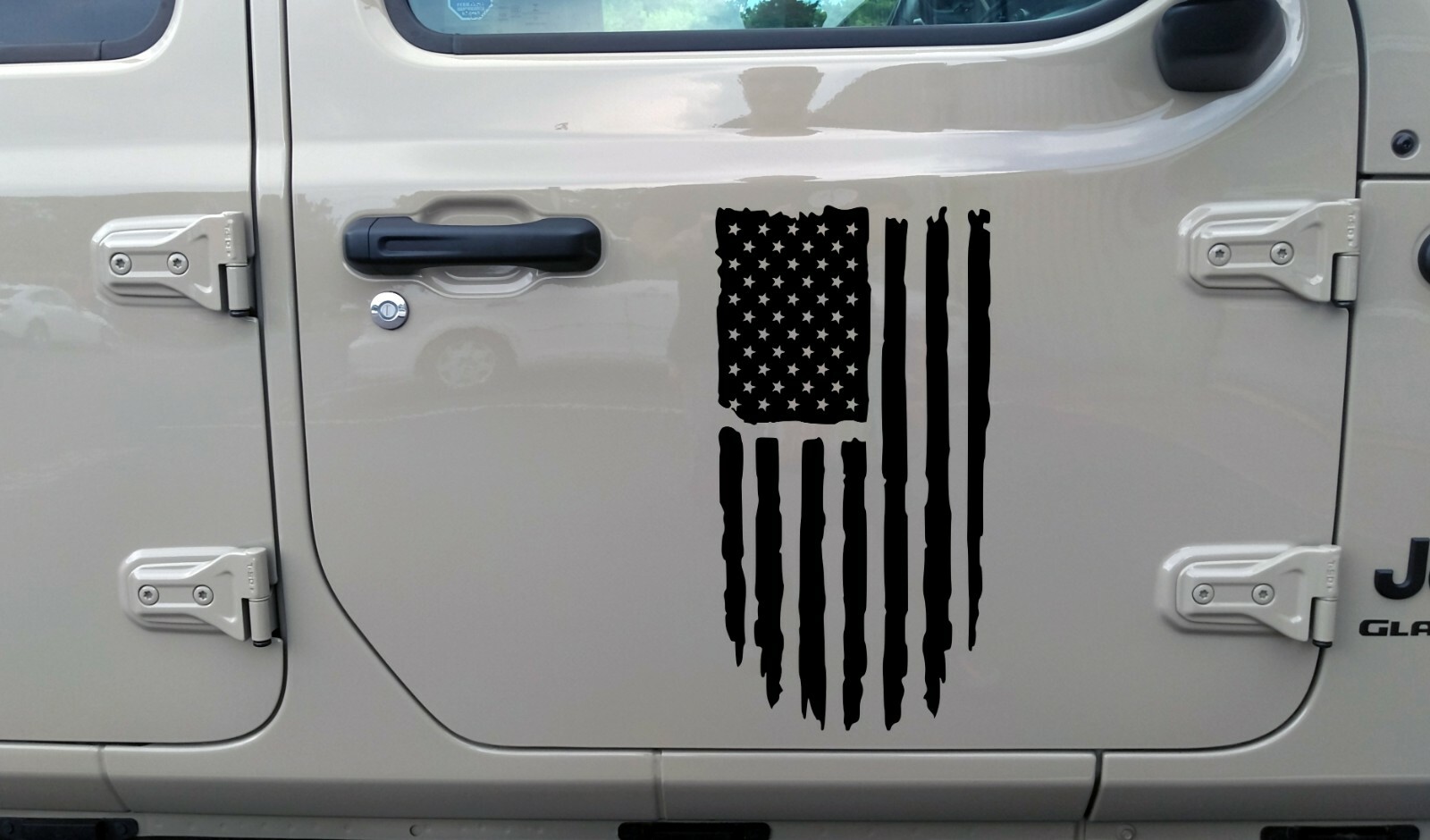Distressed American Flag Vinyl Decal V1 United States Stars and Stripes Die Cut