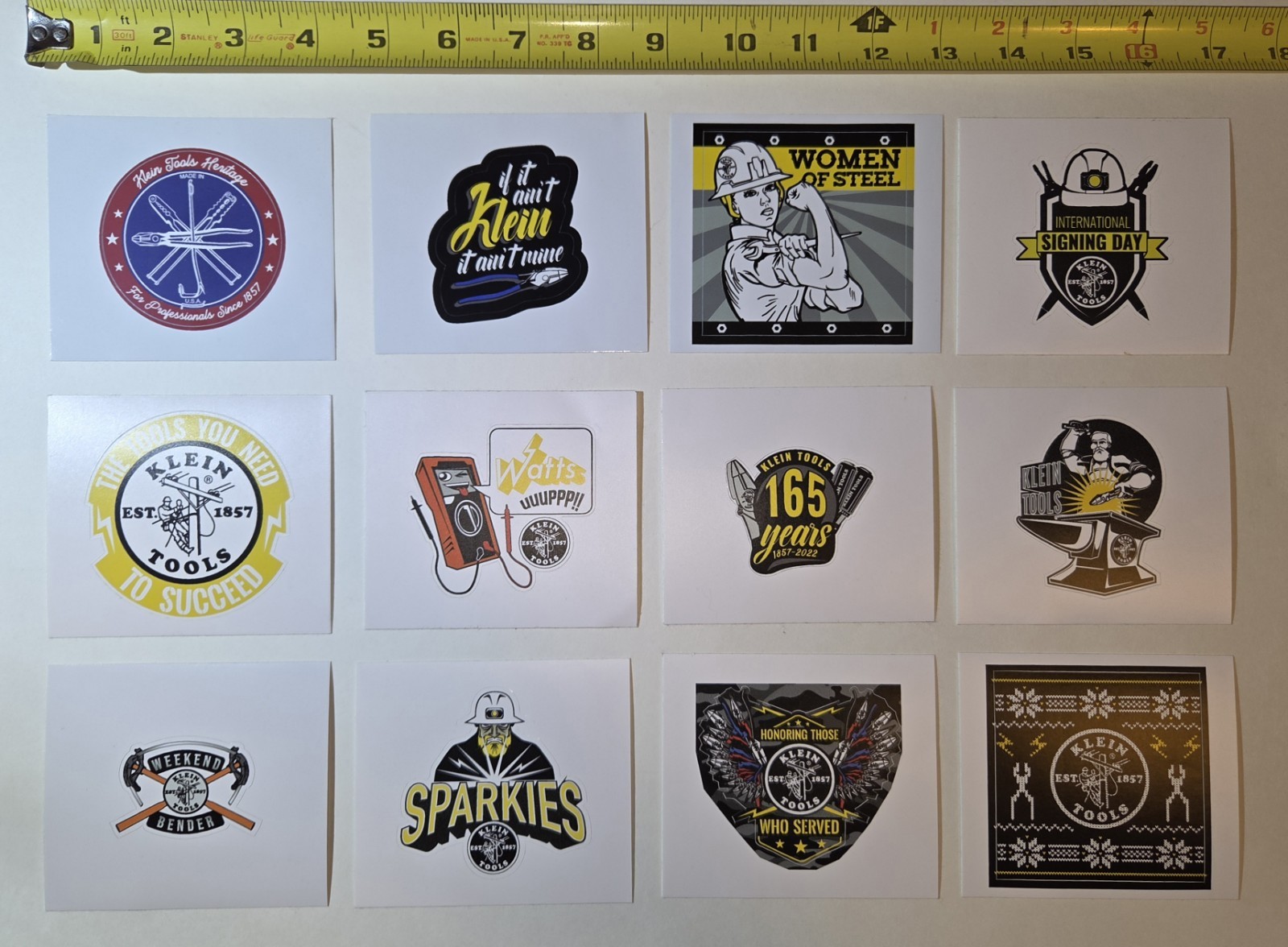 Klein Tools Tradesman Club Inaugural Year 2022 Limited Sticker COMPLETE SET (12)