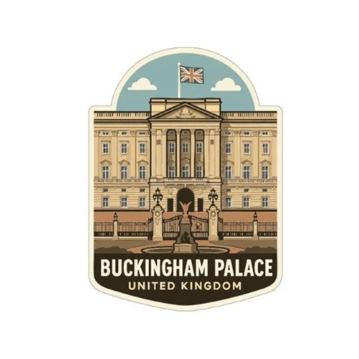 Buckingham Palace UK Iron On Heat Transfer Vinyl HTV Die-Cut Symbolic Landmark