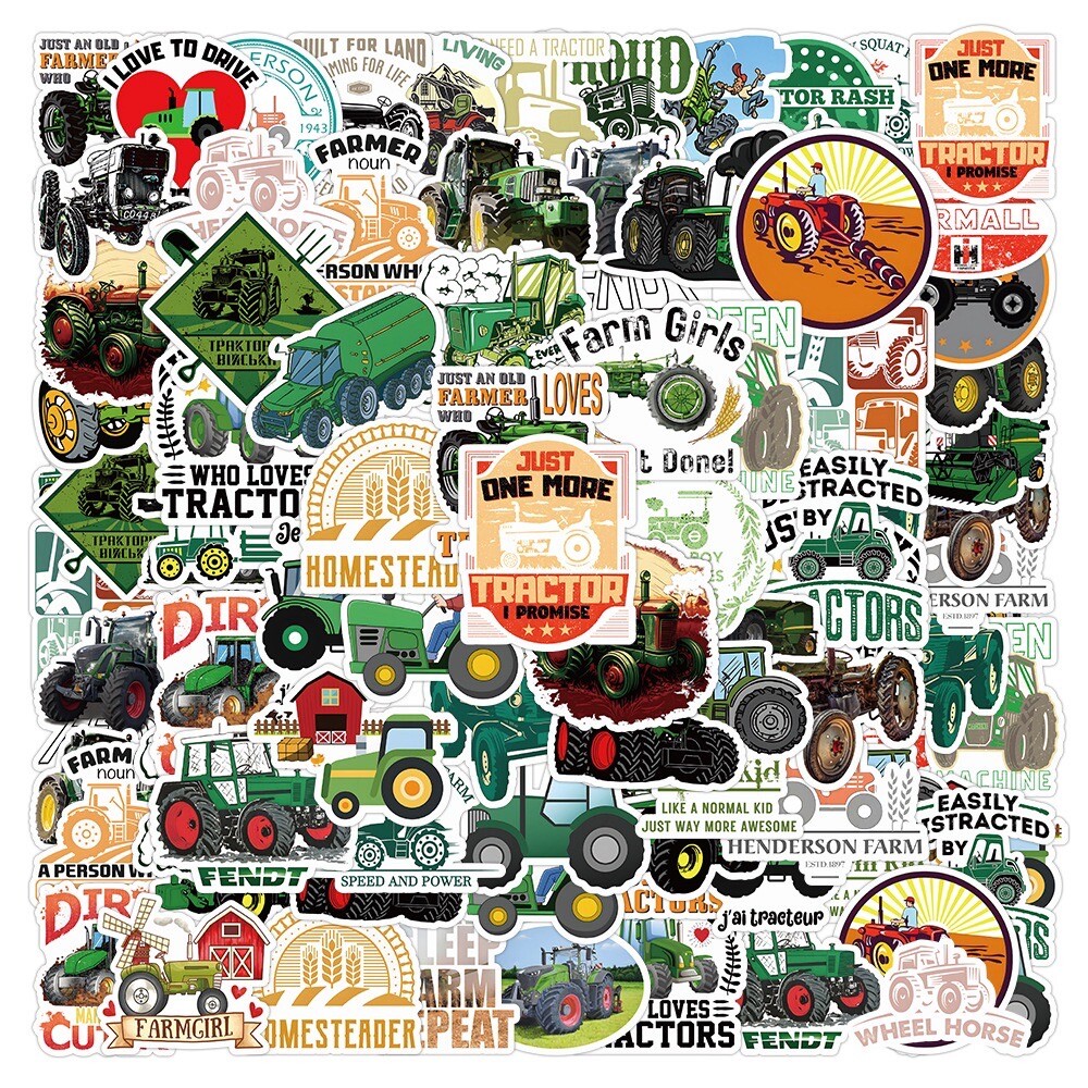 10 Random Farming Tractor Stickers Farm Life Decals Hydro Yeti Car Free Shipping
