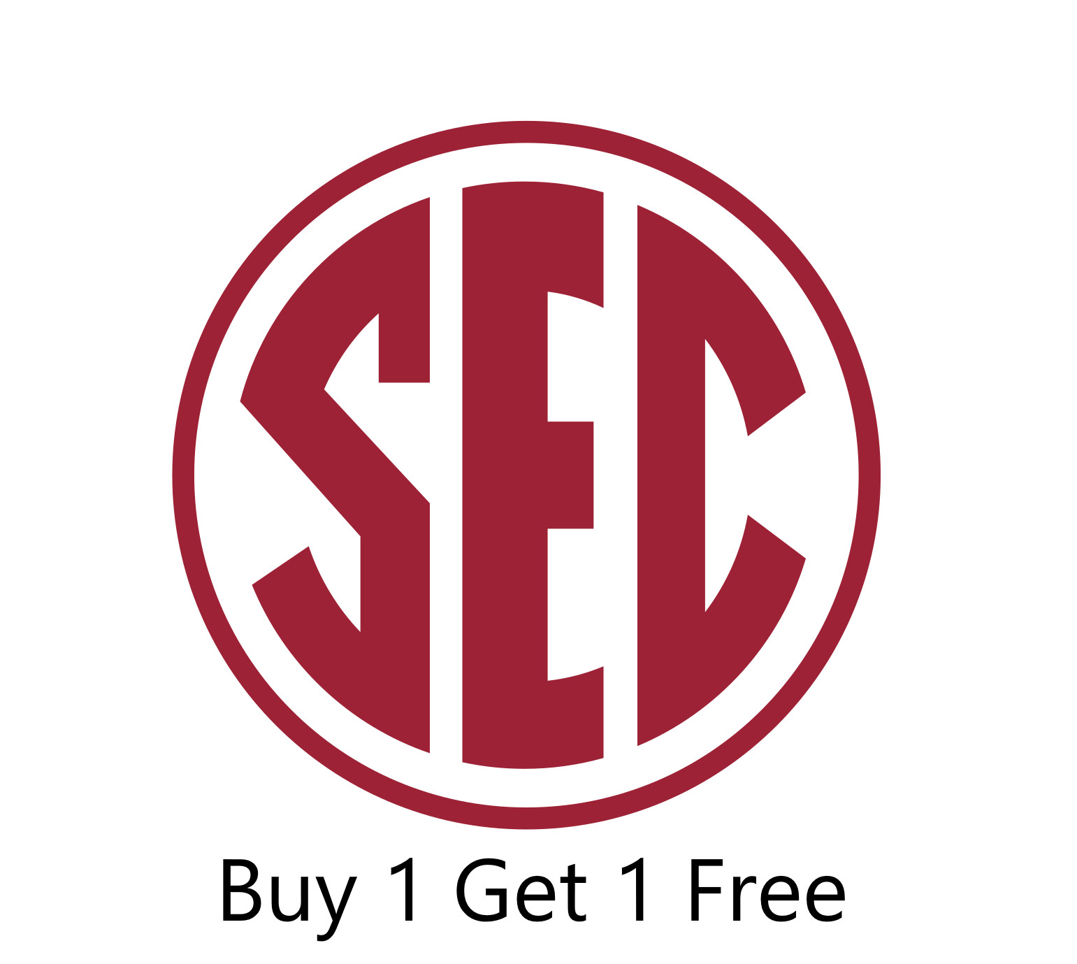 ~*~ SEC Football Logo Vinyl Decal Wall Window Glass Buy 1 Get 1 Free Sticker