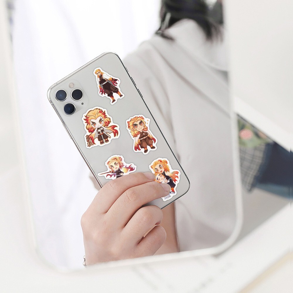 100Pcs Rengoku Kyoujurou Anime Sticker for Adults Teens Girls Water Bottles