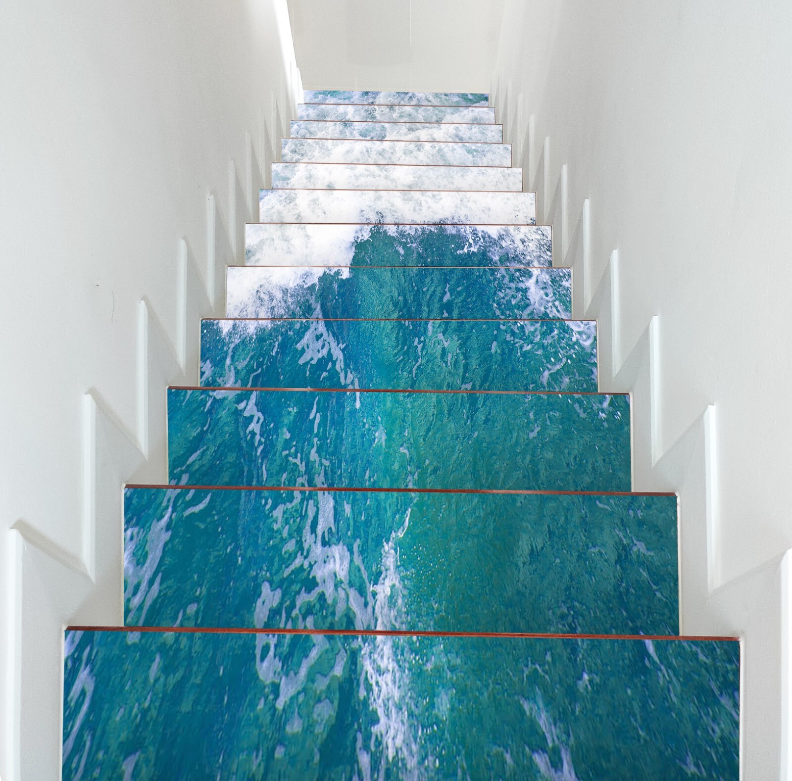 3D Wonderful Sea W054 Stairs Risers Decoration Photo Mural Vinyl Wallpaper Vera