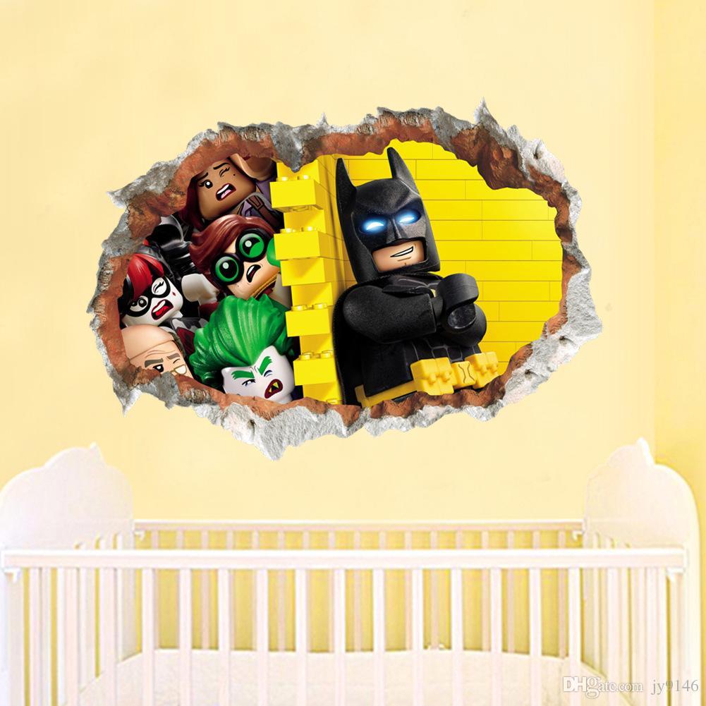 Large Lego Batman Wall Sticker Removable Decal Kids Nursery Decor USA FAST SHIP
