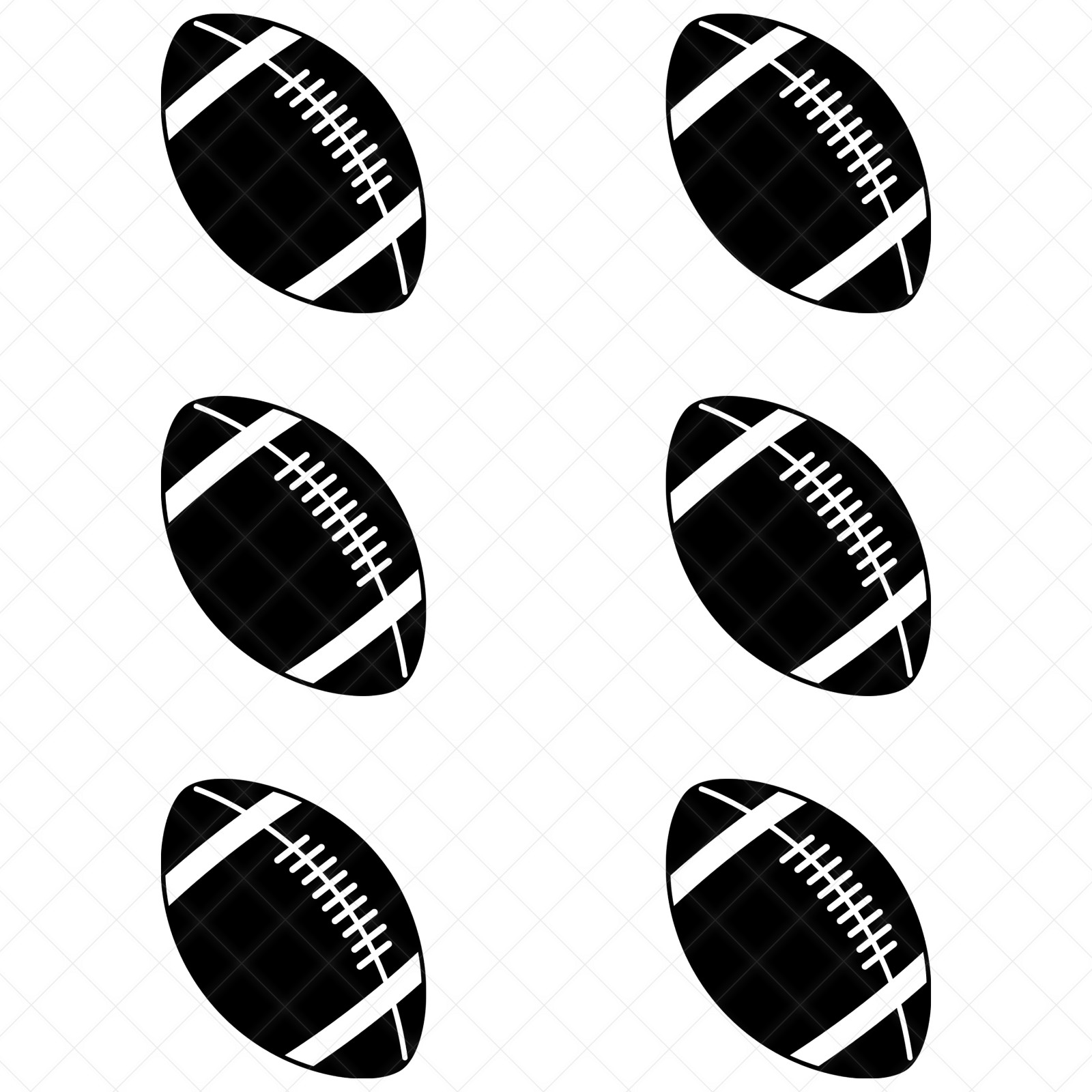 Set of 6 – Football Vinyl Decals | Football Stickers