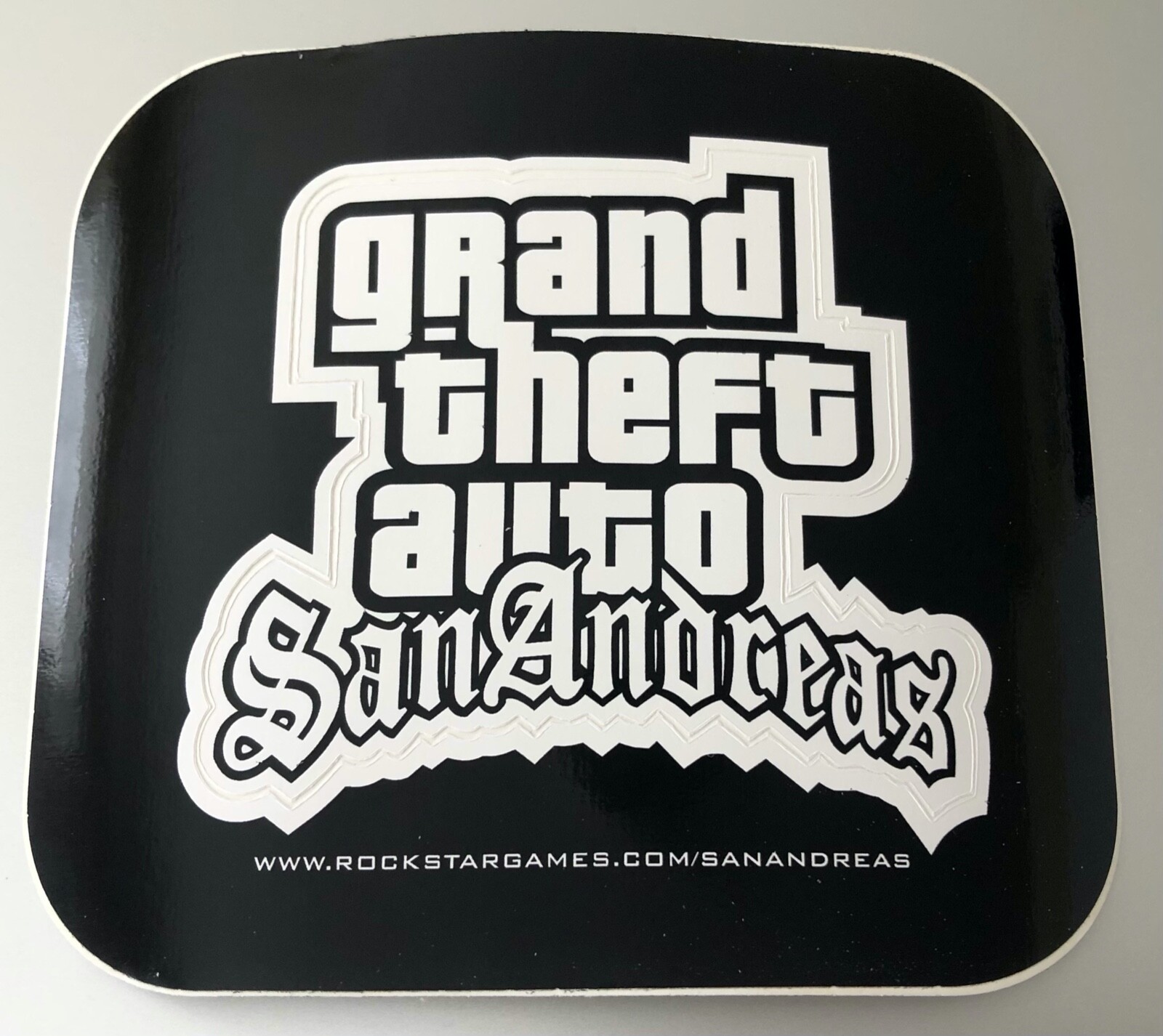 Vintage Grand Theft Auto San Andreas Sticker 2004 Rockstar Games Unpeeled Scarce