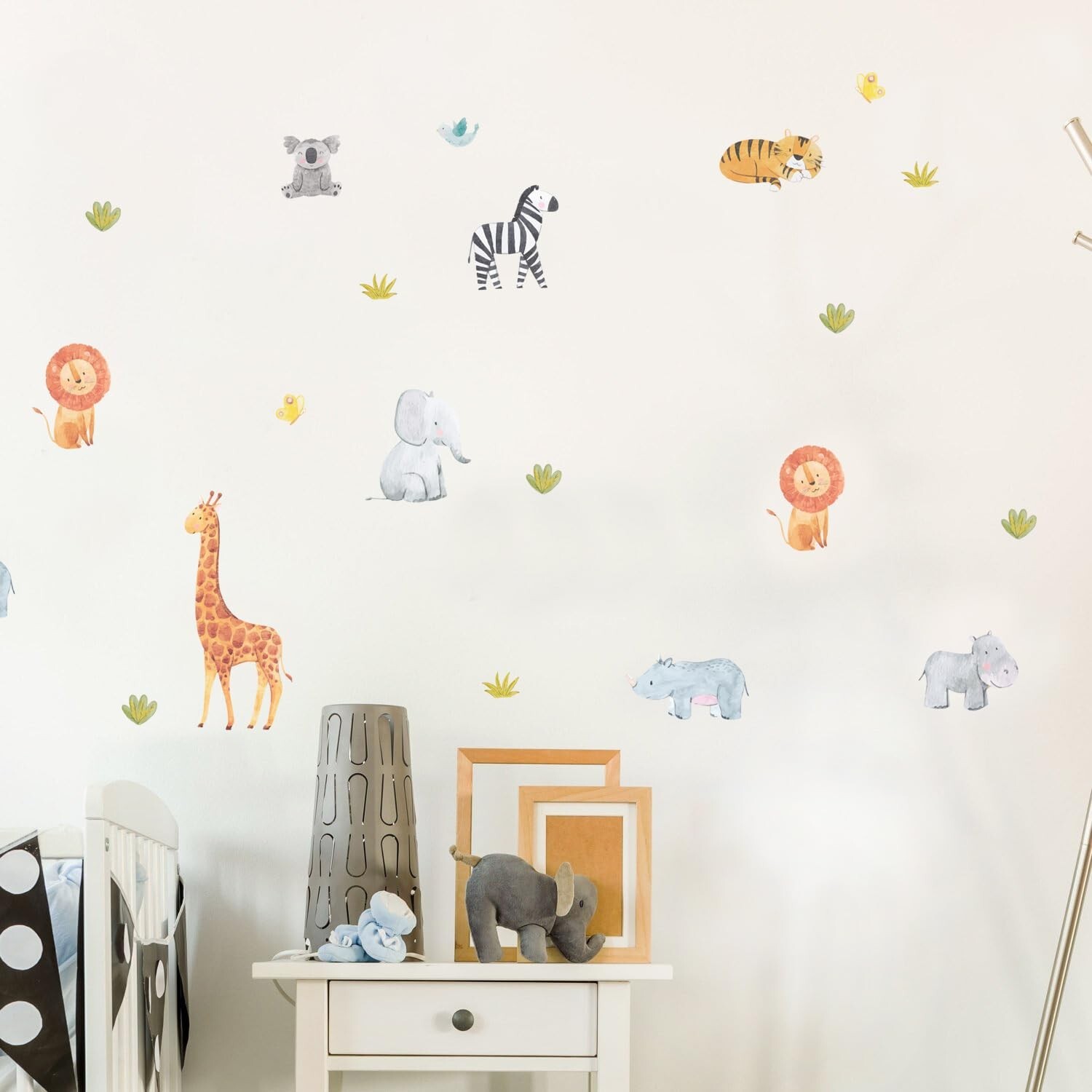 Animals Wall Decals for Kids, Jungle Removable Wall Stickers Toddler Boy Girl…